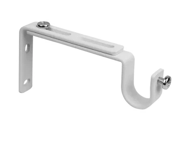 ERREBI Supporto Piattina Bastone Tende Metallo Bianco Ø20mm 2 pezzi Cod.33925