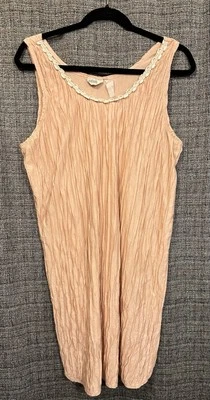 Camisón forrado arrugado cuello redondo sin mangas ADONNA para mujer X grande melocotón Foto 1 de 4