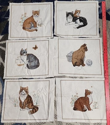 VIP Cranston Printed Cat Fabric 13" Panels Squares Book - Image 1 of 4