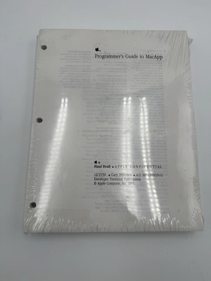 Guía de programadores de colección para MacApp 1991 documentos confidenciales de Apple RARO Foto 1 de 2
