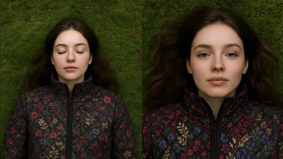 Lands' End Quilted Nylon Goose Jacket Size M Flowers Floral RRP £140 - Image 1 of 4