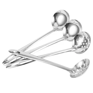 Juego de 4 cucharas de sopa de acero inoxidable para olla caliente colador utensilios cucharón - Imagen 1 de 12