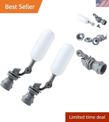 Auto Fill Mini Float Valve for Hydroponics & Aquaculture - 1/2 Inch NPT, 2 Pack - Image 1 of 4