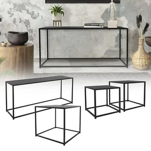 Mesa de centro salón negra rectangular mesita auxiliar consola de sofá a elegir - Imagen 1 de 26