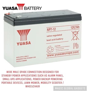 RBC2 RBC17 Replacement Battery RBC 2 17 for APC UPS GENUINE Yuasa 12v 7Ah NP7-12 - Picture 1 of 1