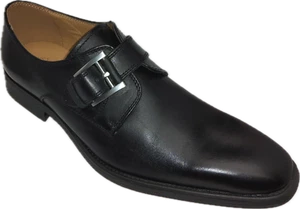 La Milano Willem Mens Black Leather Monk Strap Dress Shoes A11890 - Picture 1 of 1