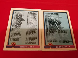 Liste di controllo Bowman Baseball 1991 #699 e 702 - Foto 1 di 2