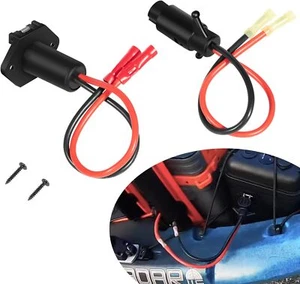 Marine Boat Trolling Motor Plug Socket Set 2-Wire 8 Gauage 12V ,14366-6, 14365-6 - Picture 1 of 11