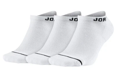 NIKE JORDAN JUMPMAN DRI FIT LOW NO SHOW SOCKS 3PACK SX5546-100 UNISEX ALL SIZES - Image 1 of 4