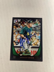 Oakland Athletics ANTHONY RECKER Signed Card