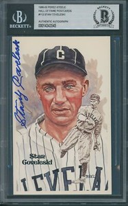 1981 Perez-Steele #112 Stan Coveleski Beckett Authentic Signed *3545