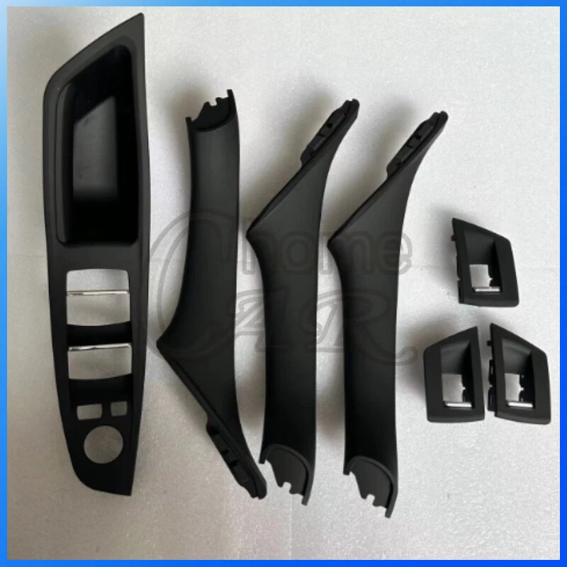 7Pcs Black Inner Door Handle Kit For 2010-2016 BMW 520i 523i 525d 528i LHD - Image 1 of 1