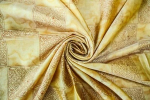 100% Vintage Pure Silk Sari Printed Recycled Saree silk material Fabric PSS16304 - Picture 1 of 9