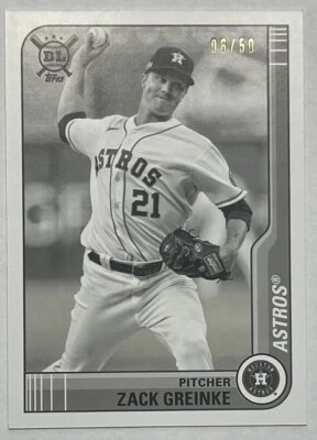 2021 Topps Big League Zack Greinke #150 Black & White SSP S# 06/50 Astros - Image 1 of 2