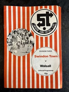 SWINDON TOWN F.C V WALSALL - 26 MAR 1977 - Picture 1 of 2
