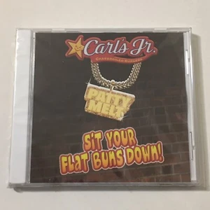 Sealed Carl's Jr Sit Your Flat Buns Down CD Patty Melt 2007 Commercial Jingle - Picture 1 of 5