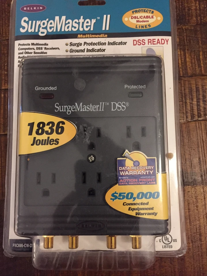 Belkin Surge Master II Multimedia DSS 1692 Joules Surge Protector NEW- I - Image 1 of 2