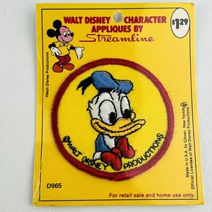 Vintage Walt Disney Donald Duck Embroidery Patch Clover Streamline - Picture 1 of 3
