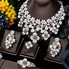 Bollywood Style Silver Plated Cz Choker Necklace Bracelet Ring Jewelry Set