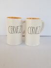 Rae Dunn “Cerveza” Beer Stein 20 Oz Lot of 2