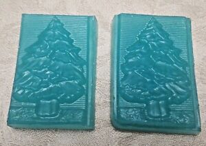 Holiday Christmas bars or Christmas Tree bars  Soap Set (2) frozen pine scented