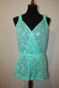 OVP Ocean Pacific Gr. S (3-5) mintgrün Azteken Netz Strampler Strand Cover - Bild 1 von 6