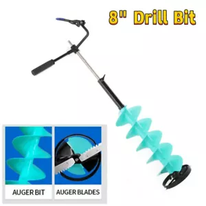 8 Ice Drill Auger Nylon Ice Auger Bit Drill Adapter Ice Fishing Extension Rod US - Picture 1 of 12