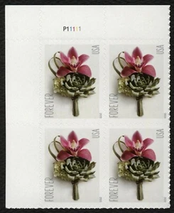 #5457 Boutonniere, Plate Block [P11111 UL] Mint **ANY 5=FREE SHIPPING** - Picture 1 of 1