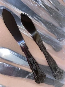 New World WT 10 Coquille Shell Silverplate Silver Plate Butter Spreader Knife - Imagen 1 de 3