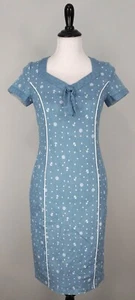 MODCLOTH DANCING DAYS by Banned Blue White Nautical Ship Anchor Dress Sz Medium - Picture 1 of 5