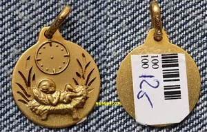 CHILD JESUS MEDAL 18k GOLD. Weight 1.25 gr. 14 x 14 mm., plus 7 mm. - Picture 1 of 1