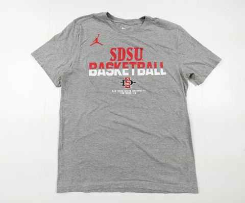San Diego Stage University Shirt Adult Medium Gray SDSU College Basketball Nike Cover