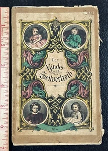 1800s PA German Chapbook, Kinder Zeitvertreib Children's Pastime, Hand Colored - Picture 1 of 10