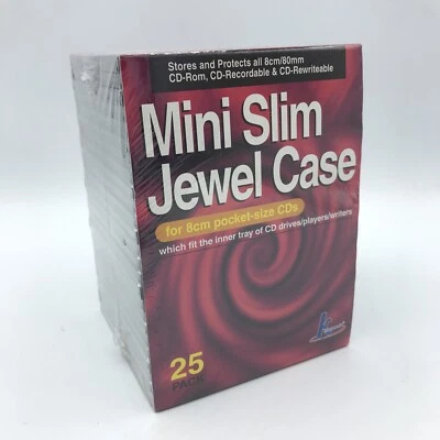KHypermedia Slim Jewel Cases for 8-cm Mini CDs (25-Pack) Vintage New - Image 1 of 3