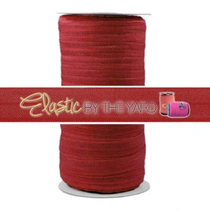 Scarlet Red FOE 5/8" 15mm Fold Over Elastic 100yd - Picture 1 of 2