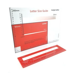 Royal Mail Letter Postal Template Size Guide Postage Ruler PPI - Picture 1 of 3