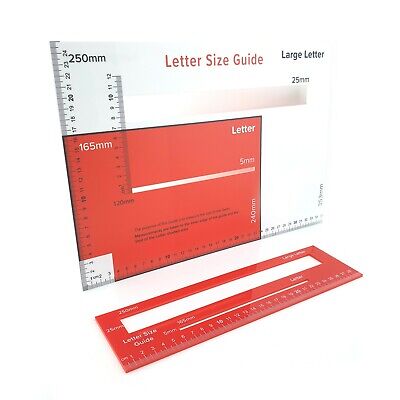 Royal Mail Letter Postal Template Size Guide Postage Ruler PPI • 12.95£