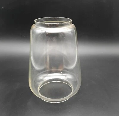 Ancien verre Lampe tempête Hauteur 16,4 cm Ø 87 - 69 mm Lampe à pétrole - Photo 1/4