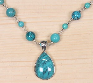 Collar colgante Whitney Kelly de plata de ley y turquesa X658D - Imagen 1 de 5