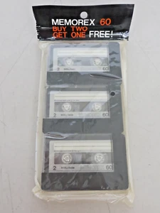 Memorex 60 MRX2 Oxide Blank Audio Cassette Tapes 3 Pack NEW SEALED Rare Vintage - Picture 1 of 2
