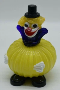 Murano Glass Yellow Melon/Pumpkin Clown Vintage 50's - 60's Made In Italy Vetro - Picture 1 of 8
