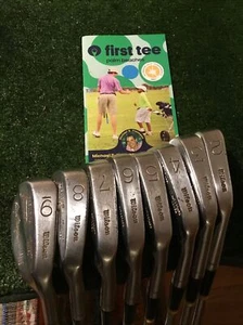 Wilson Gooseneck Precision Lloyd Mangrum Autograph Model Irons Set 2-9 Steel - Picture 1 of 10