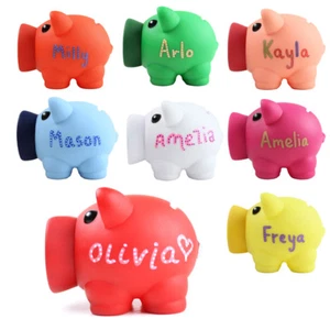 Plastic Personalised Piggy Bank Money Box Pot Saving Unusual and or Any Name UK - Picture 1 of 56