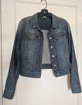 Nordstrom BP. Vintage Medium Wash Faded Basic Denim Jean Jacket - size XS  - Image 1 of 4
