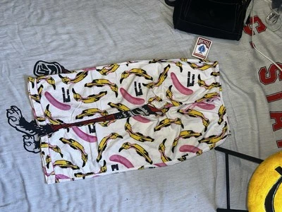 Pantalones de pijama Paul Frank para Andy Warhol rosa y amarillo con estampado de plátano Foto 1 de 4