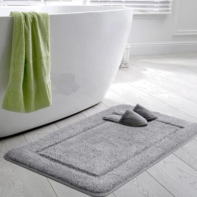 Badematte 60x90 cm rutschfest waschbar Mikrofaser Badezimmer Teppich - Bild 1 von 2