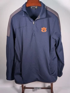 Auburn Tigers Under Armour 1/4 Zip Pullover Sweater Loose Size XL Blue War Eagle - Picture 1 of 8