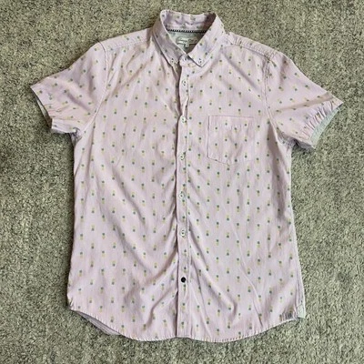 Sovereign Code Los Angeles Shirt Mens Large Pink Pineapple Swinger Button Up - Image 1 of 4