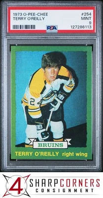 1973 O-PEE-CHEE #254 TERRY O'REILLY RC BRUINS POP 3 (NO 10s!) PSA 9 - Image 1 of 3