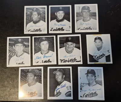 10 fotos de stock de jugadores de los Mellizos de Minnesota con firmas de stock de la década de 1970 Foto 1 de 4